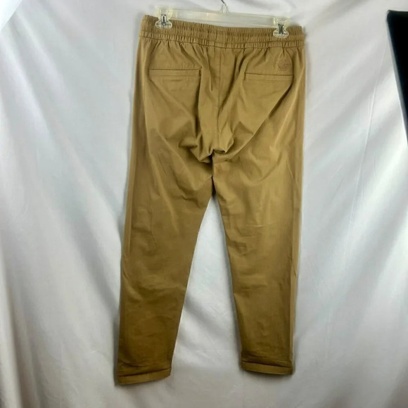 Dockers Alpha Khaki Pants Men Large Smart 360 Flex Elastic Wasit Stripe Tan Blue - Picture 4 of 8